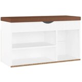 vidaXL klupa za cipele s jastukom bijela 80 x 30 x 47 cm od iverice | shoptok.hr