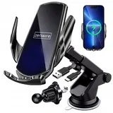 W30 avtomatski avto nosilec za telefon z brezžičnim polnilnikom Qi 15W USB-C, 3v1 (rešetka/armatura/vetrobransko steklo), (5000197005)