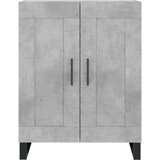 vidaXL Visoka komoda betonsko siva 69,5x34x180 cm inženirski les | Shoptok.si