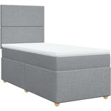 vidaXL Krevet s oprugama i madracem svjetlosivi 100x200 cm od tkanine | shoptok.hr