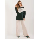 Fashion Hunters Dark green two-piece knitted set