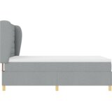  Box Spring Postelja z Vzmetnico Svetlo Siva 140x190 cm Tkanina, (22051058) | Shoptok.si