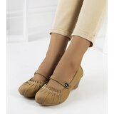 Gemre Beige ruched pumps Nita | Shoptok.si