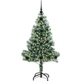 vidaXL Umjetno Božićno Drvo s Snježnim Flokom i LED Svjetlom 120 cm | shoptok.hr
