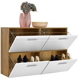 Mömax omara za čevlje auris, bela, hrast | Shoptok.si