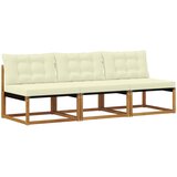 3 Komad Srednja sofa za van Čvrsto drvo akacije i Textilene | shoptok.hr