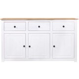 vidaXL Komoda od masivne borovine bijela 135x40x80 cm asortiman Panama | shoptok.hr