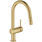 Grohe izvlečna enoročna kuhinjska armatura MINTA - Brushed cool sunrise (32321GN2) Cene