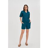 Marisse Green Cotton-Linen Shorts | shoptok.hr