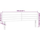  LED uzglavlje smeđesivo 160x5x78/88 cm od tkanine | shoptok.hr