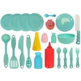  Dječja kuhinja za igru za priborom i namirnicama visine 93.5 cm - roza | shoptok.hr