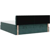  Okvir kreveta s madracima tamnozeleni 200x200cm baršunasti | shoptok.hr