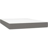 vidaXL Krevet s oprugama i madracem tamnosivi 140x190 cm od tkanine | shoptok.hr