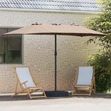  Vrtni suncobran Sivo-smeđa 385 x 209 x 244 cm Poliester i čelik | shoptok.hr