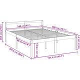  Krevet za starije osobe 160 x 200 cm od masivne borovine | shoptok.hr
