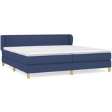 vidaXL Box spring postelja z vzmetnico modra 200x200 cm blago, (20896264) | Shoptok.si