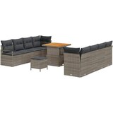  Vrtna sedežna garnitura z blazino Siva 80 x 80 x 71 cm, (5000135546) | Shoptok.si