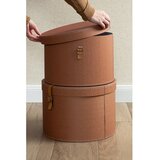 Bigso Rjave kartonaste škatle za shranjevanje v kompletu 2 ks s pokrovom/dekorativne ø 37,5x25 cm Rut Restore Paper Laminate – | Shoptok.si