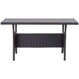 vidaXL Vrtni stol crni 120 x 70 x 66 cm od poliratana | shoptok.hr