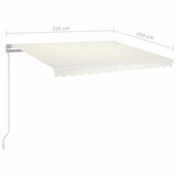 Tenda na ručno uvlačenje 350 x 250 cm krem | Eponuda.com