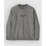 Patagonia 95 Oval Logo Uprisal Crew Pulover gravel heather Cene