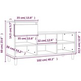 Ormarić Omarica za čevlje dimljeni hrast 102x36x60 cm inženirski les, (20709918) | Shoptok.si