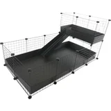 modular cage one-storey 4x2 + Loft 2x1 + Black ramp