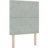 vidaXL Box Spring Bed z vzmetnico in klopjo Svetlo siva 80x200 cm Žamet | Shoptok.si