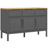  The Living Store Garderobna omara FLORO siva 114x43x74 cm trdna borovina - Komoda, (21442469) | Shoptok.si