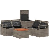  Set sofe 6 kom. Siva i tamno siva Poli Rattan i čelik | shoptok.hr