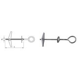 Shumee JEKLENO SIDRO ZA DEŽNIK KAVELJKA 4*75MM, (21393184) u