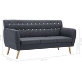 vidaXL Kavč trosed z oblogo iz blaga 172x70x82 cm temno sive barve | Shoptok.si
