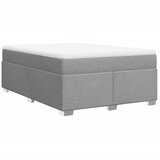  Krevet s oprugama i madracem svjetlosivi 140x190 cm od tkanine | shoptok.hr
