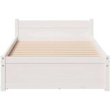 vidaXL Okvir kreveta bez madraca bijeli 90 x 190 cm masivna borovina | shoptok.hr