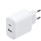 X227 20W GaN Zidni Punjač 1x USB-A + 1x USB-C – Beli