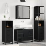  Set namještaja za kupaonicu 4 kom. Crni hrast Konstruirano drvo | shoptok.hr