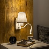  Brilagi - LED zidna svetiljka NUBILA 1xE27/25W/230V + LED/3W bela/siva | Eponuda.com