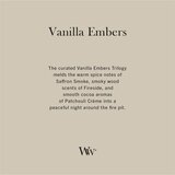 WoodWick Trilogy Vanilla Embers dišeča sveča z lesenim stenjem 275 g | Shoptok.si