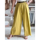 DStreet Spódnico-spodnie z paskiem FLOWES musztardowe | Shoptok.si