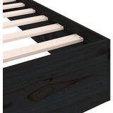  Posteljni okvir črn iz trdnega lesa 75x190 cm 2FT6, (20707559) | Shoptok.si
