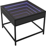  Stolić za kavu s beskonačnim LED svjetlima crni 50x50x41 cm | shoptok.hr