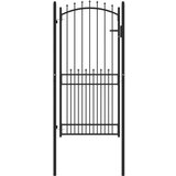 vidaXL ogradna vrata Crna 100 x 200 cm Čelik s praškastim premazom | shoptok.hr
