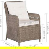 Poli 3057797 9 Piece Outdoor Dining Set Poly Rattan Brown (4x44148+310142) | shoptok.hr