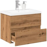 Ormarić za umivaonik s ugradbenim umivaonikom Artisan hrast | shoptok.hr