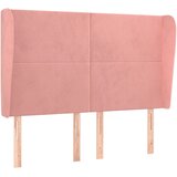  Uzglavlje s ušima ružičasto 147x23x118/128 cm baršunasto | shoptok.hr