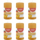 Bolsius rebraste debele mirisne svijeće 6 kom 120 x 58 mm mango | shoptok.hr