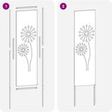 vidaXL Privatnost u vrtu Crna 32 x 140 cm Hladno valjana čelična | shoptok.hr