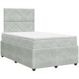  Boxspring krevet s madracem Svjetlosiva 120 x 200 cm Baršun | shoptok.hr