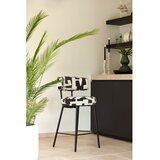 Light & Living Črn/kremno bel oblazinjen barski stol Harvie – | Shoptok.si