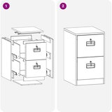 Kabinet za datoteke s ladicama Žuta 44 x 50 x 106.5 cm | shoptok.hr